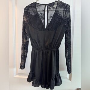 Bebe Black Lace Overlay Dress